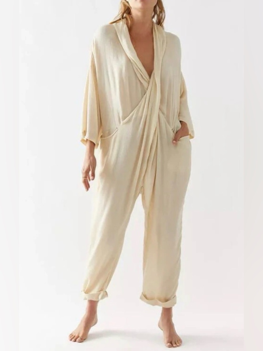 Free People Free Est Everything To Me One-Piece Jumpsuit Slouchy Wrap Large